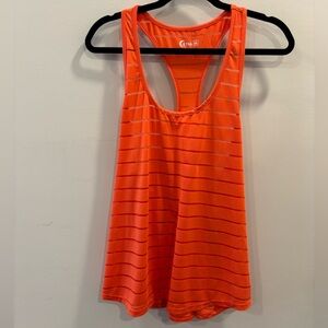 ZYIA Women's Vibrant Orange Striped Tank Top